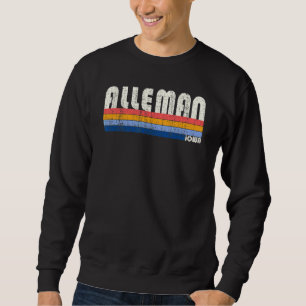 Retro Vintage 70s 80s Style Alleman Iowa Sweatshirt