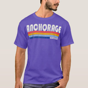 Retro Vintage 70s 80s Style Anchorage Kentucky  T-Shirt