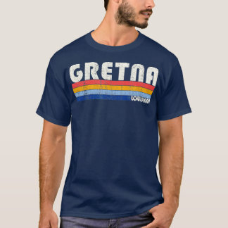 Retro Vintage 70s 80s Style Gretna Louisiana  T-Shirt