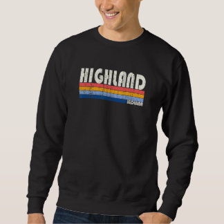 Retro Vintage 70s 80s Style Highland Indiana Sweatshirt
