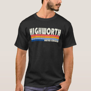 Retro Vintage 70s 80s Style Highworth, United King T-Shirt