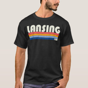 Retro Vintage 70s 80s Style Lansing, Iowa T-Shirt