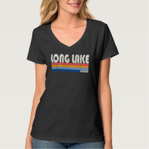 Retro Vintage 70s 80s Style Long Lake Illinois T-Shirt
