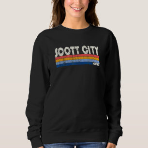 Retro Vintage 70s 80s Style Scott City Kansas Sweatshirt