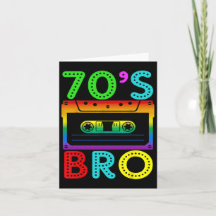Retro Vintage 70's Bro For Halloween Family Matchi Card