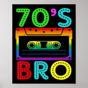 Retro Vintage 70's Bro For Halloween Family Matchi Poster