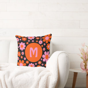 Retro Vintage 70s Floral Cushion