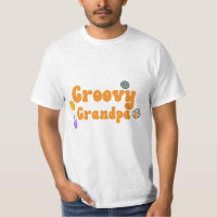 Retro Vintage 70's Groovy Grandpa Orange Hippie