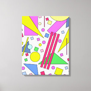Retro Vintage 80s and 90s Style Canvas Print