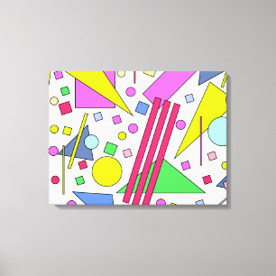Retro Vintage 80s and 90s Style Canvas Print