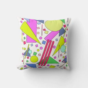 Retro Vintage 80s and 90s Style Cushion