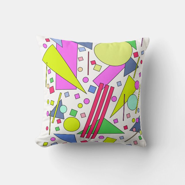 Retro Vintage 80s and 90s Style Cushion (Front)