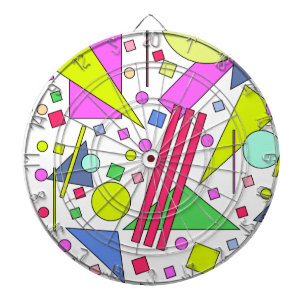 Retro Vintage 80s and 90s Style Dartboard