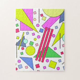 Retro Vintage 80s and 90s Style Jigsaw Puzzle