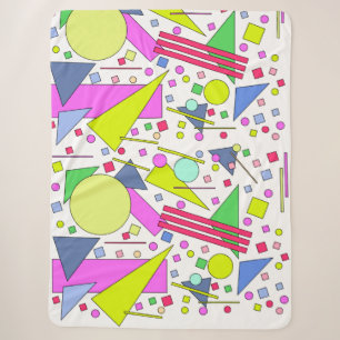 Retro Vintage 80s and 90s Style Sherpa Blanket