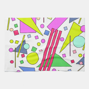 Retro Vintage 80s and 90s Style Tea Towel