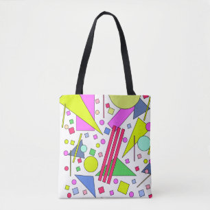 Retro Vintage 80s and 90s Style Tote Bag