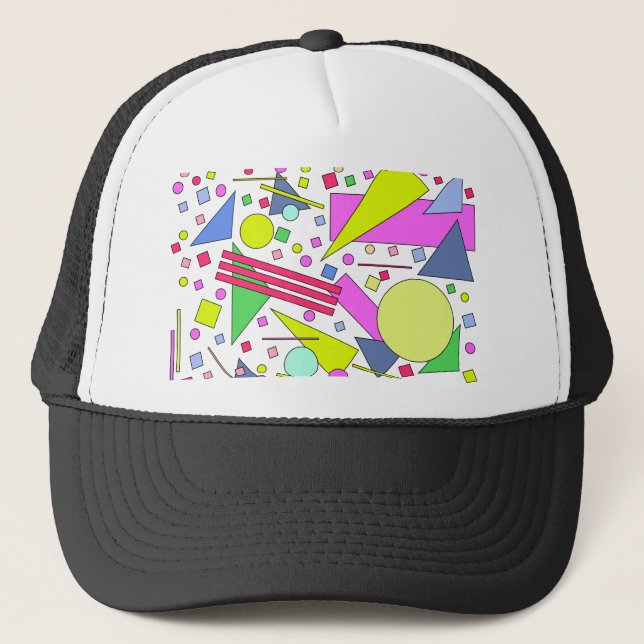 Retro Vintage 80s and 90s Style Trucker Hat (Front)