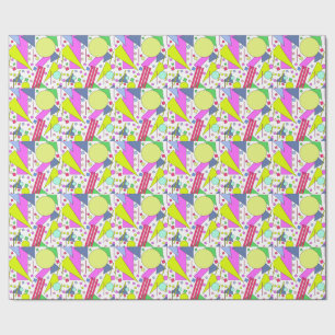 Retro Vintage 80s and 90s Style Wrapping Paper