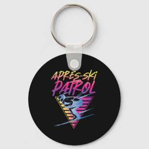 Retro Vintage 80s Apres Ski Patrol  Key Ring