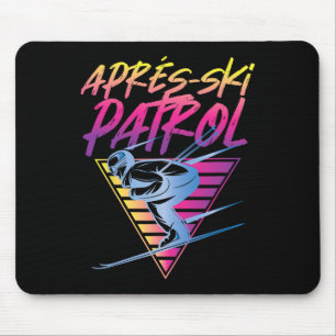 Retro Vintage 80s Apres Ski Patrol Mouse Mat