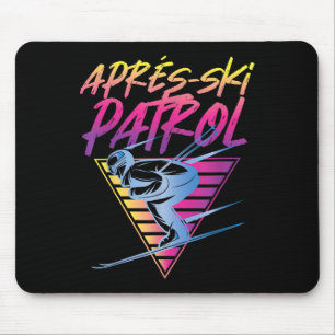 Retro Vintage 80s Apres Ski Patrol Mouse Mat