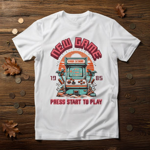 Retro Vintage 80s Arcade Game Beach T-Shirt