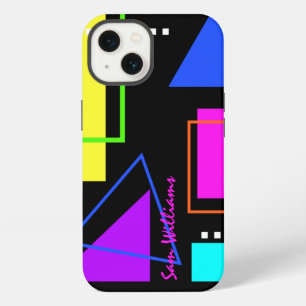 RETRO VINTAGE 80s COLORFUL NEON TRENDY GEOMETRIC iPhone 13 Case