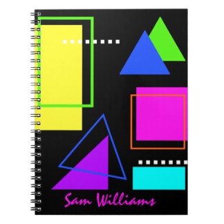 RETRO VINTAGE 80s COLORFUL NEON TRENDY GEOMETRIC Notebook