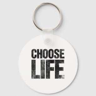 Retro Vintage 80s Halloween Costume Choose Life Di Key Ring