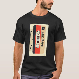 Retro Vintage 80s Mix Music Cassette Tape T-Shirt