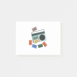 Retro Vintage 80's Music Post-it Notes