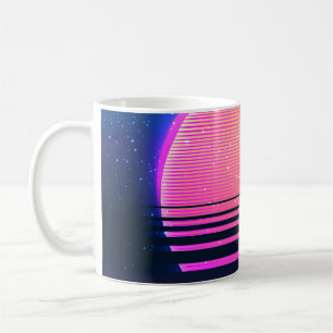 Retro vintage 80s or 90s geometric style abstract coffee mug