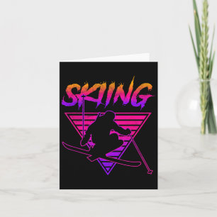 Retro Vintage 80s Ski Skiing _1  Card