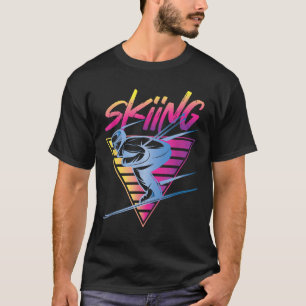 Retro Vintage 80s Ski Skiing  T-Shirt