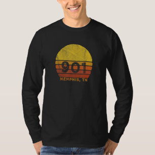 Retro Vintage 901 Area Code Memphis TN Souvenir T-Shirt