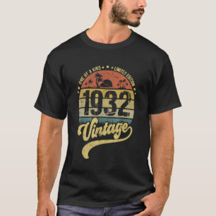 Retro Vintage 90th Birthday  Vintage 1932 90th Bir T-Shirt