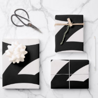 Retro Vintage Abstract Arches Lines Black White