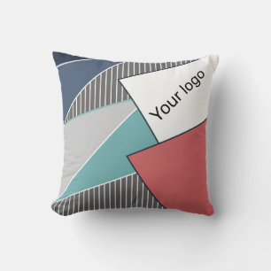 Retro vintage abstract geometrical shapes lines mo cushion