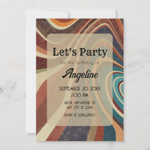 Retro vintage abstract invitation