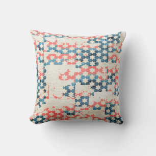 retro vintage abstract patchwork background on gru cushion