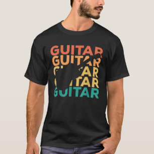 Retro Vintage Acoustic Guitar Gift For Guitarists T-Shirt