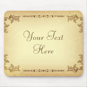 Retro Vintage Aged Paper Mouse Mat