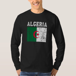 Retro Vintage Algeria Flag Algerian Roots T-Shirt