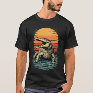 Retro Vintage Alligator Funny Gator Crocodile Zoo T-Shirt