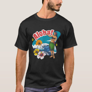 Retro Vintage Aloha Hawaii Surf Luau Dance Party G T-Shirt