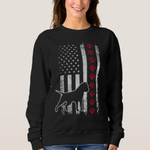 Retro Vintage American Flag American Bulldog 4th O Sweatshirt
