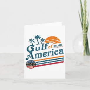 Retro Vintage American Flag Mexico Gulf Of Us Amer Card