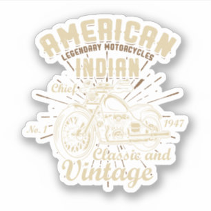 Retro Vintage American Motorcycle Indian For Old B