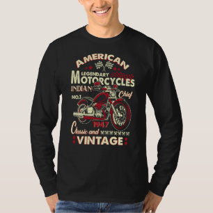Retro Vintage American Motorcycle Indian For Old B T-Shirt
